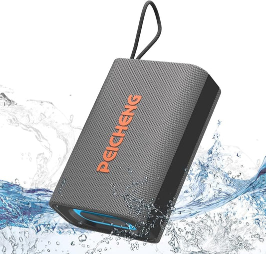 Speaker, Portable Wireless Bluetooth Speakers, Waterproof Loud Stereo Sound with RGB Lights TWS Paire Long Playtime for Home/Party/Outdoor, Electronic Gadgets (1PCS, Gray)