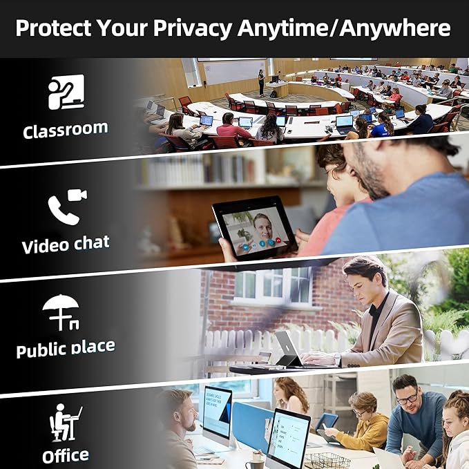 Magnetic Privacy Screen Protector Compatible with iPad Air 13 Inch 2024-2026 (M2/M3/M4, 6th/7th/8th Gen), Removable Anti Blue Light Glare Spy Filter, High Sensitive Bubble-Free Black Security Private Shield