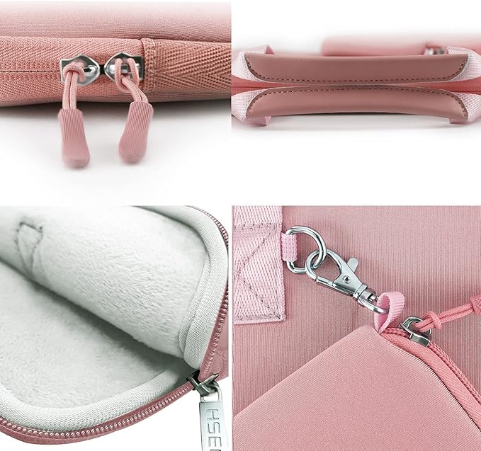Hseok Elastic Laptop Case 13.3-14 Inches Sleeve with Small Case, Neoprene Carrying Bag Compatible with MacBook Neo 14, MacBook Pro 14 M5/M4/M3/M2/M1, XPS 14 and Most 13.3-14 Notebooks,P02K01