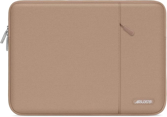 MOSISO Laptop Case 13 inch, Laptop Sleeve Compatible with MacBook Neo/Air/Pro 13 inch with A18/M5/M4/M3/M2/M1 Chip 2026-2016, Polyester Vertical Computer Sleeve Bag with Pocket, Bronze Brown