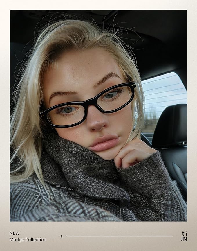 TIJN Blue Light Blocking Glasses Women Men Retro Cat Eye Square Oval Anti Glare Screen Computer Gaming Daily Eyeglasses TR90