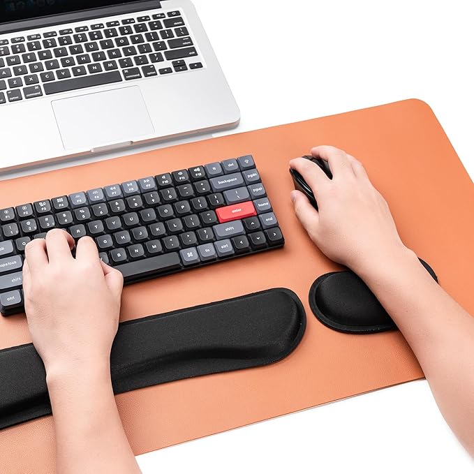 Hoewina Keyboard Wrist Rest,Ergonomic Wrist Rest,Superfine Fabric and Gel Memory Foam Wrist Pad for Computer Keyboard for Easy Typing & Pain Relief, Suitable for Office, Family, Outdoor, Cat Paw Style