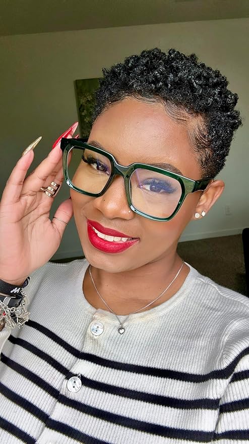 VISOONE 2 Pack Rectangle TR90 Blue Light Blocking Glasses Computer Eyewear with Preppy Look for Women and Men Cougar