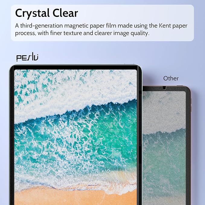 Peslv 2 Pack Magnetic Paperfilm for iPad Air 13 Inch (2024-2026, M2 M3 M4), Feel Like Writing Drawing On Paper, Matte Removable Anti Glare Fingerprint Screen Protector Blue Light Filter