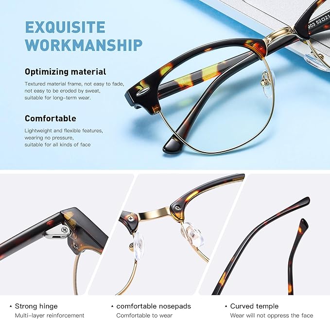 Blue Light Blocking Glasses for Woman/Men Computer Bluelight Glasses Womens/Mens