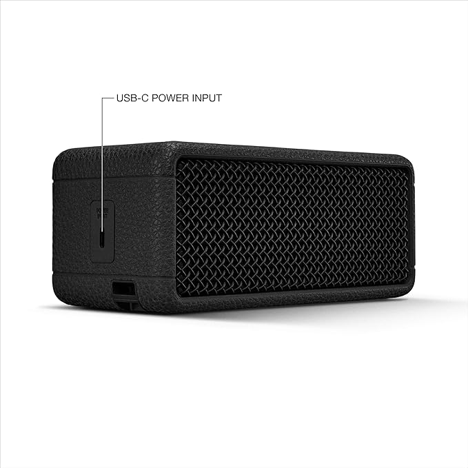 Marshall Emberton III Portable Bluetooth Speaker - Rugged Waterproof IP67 Design | Loud Stereo Sound, Deep Bass with 32+ Hr Playtime | Compact and Wireless for Travel and Outdoors - Black & Brass