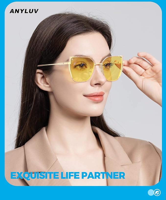 ANYLUV Blue Light Glasses for Woman Men, Womens Blue Light Blocking Glasses Computer Glasses Anti Eyestrain