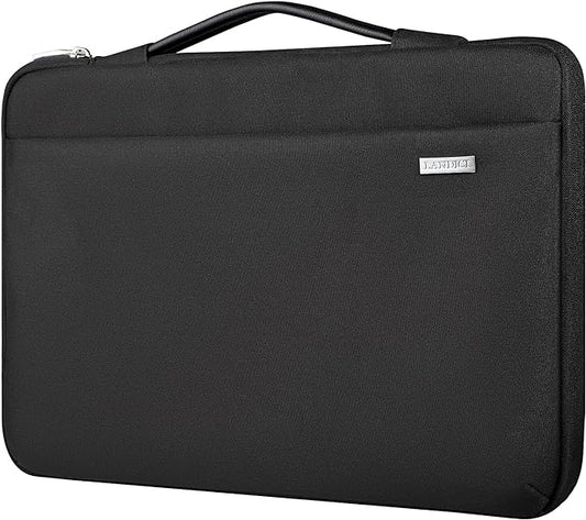 LANDICI 360°Laptop Sleeve Case 13 13.6 Inch Compatible with MacBook Air 13 M1/M2/M3/M4 2020-2025, MacBook Pro 13/14, IPad Air/Pro 13, Waterproof Computer Bag Cover with Handle, Black