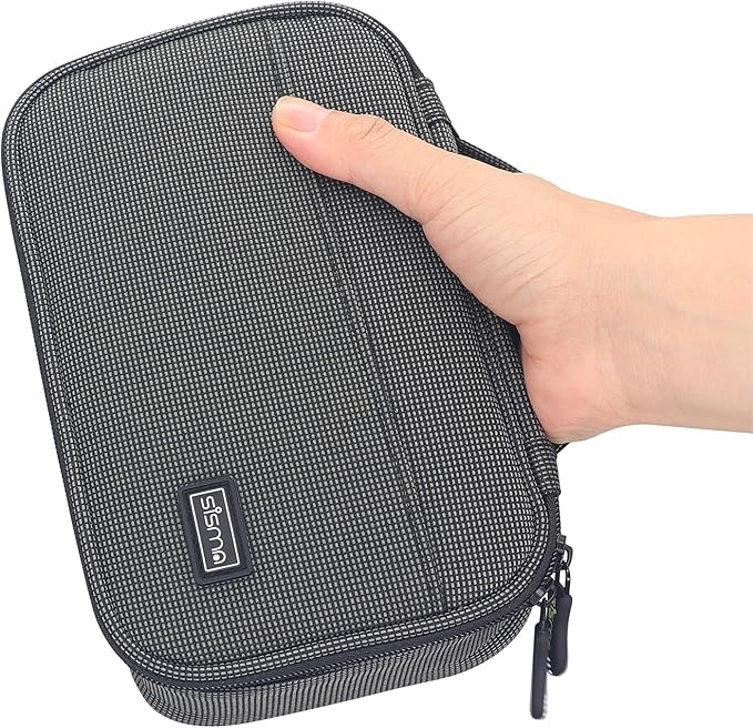 sisma Travel Electronics Organizer Small Carrying Case for Cables Phone Chargers USB Plugs Power Cords Earbuds Adapter Tech Accessories Pouch -Special Edition