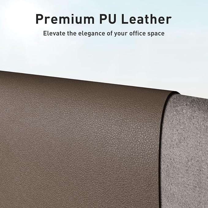 Aothia Leather Desk Pad Protector, Office Mat, Large Mouse Pad, Non-Slip PU Leather Blotter, Laptop Desk Pad, Waterproof Writing Pad for Office and Home (Coffee, 31.5" x 15.7")