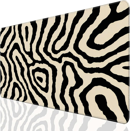 Desk Cover Mat, Gaming Mouse Pad, Computer Laptop Mat Desk Decor for Office Game Home 31.5 X 15.7 Inch (Zebra Print)