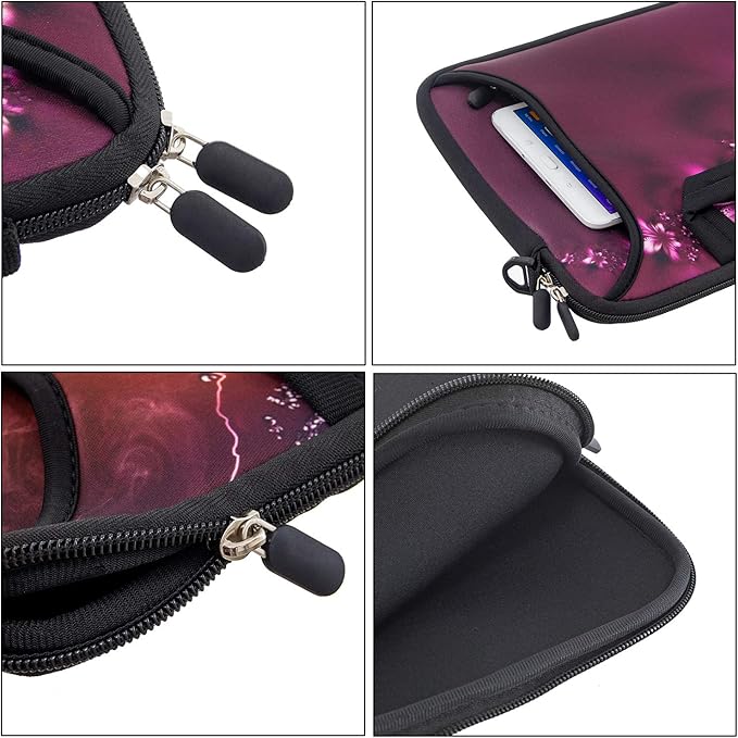 RICHEN 10 inches Messenger Bag Carrying Case Sleeve with Handle Accessory Pocket Fits 7 to 10-Inch Laptops/Notebook/ebooks/Kids tablet/Pad (7-10.2 inch, Flowers)