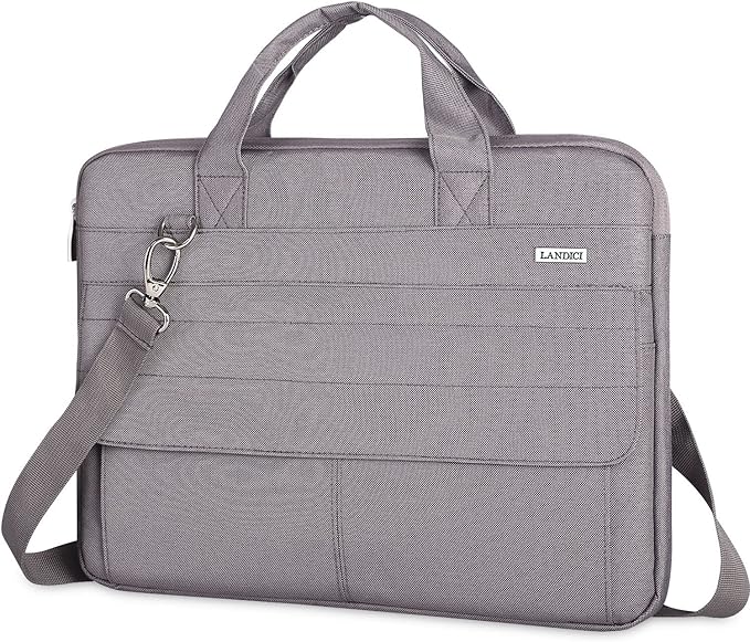 LANDICI Laptop Bag Carrying Case 15.6 Inch with Shoulder Strap, Slim Waterproof Computer Sleeve Cover Compatible with MacBook Pro 15/16, 15-16 Inch HP Acer Dell Lenovo ASUS Laptop, Khaki