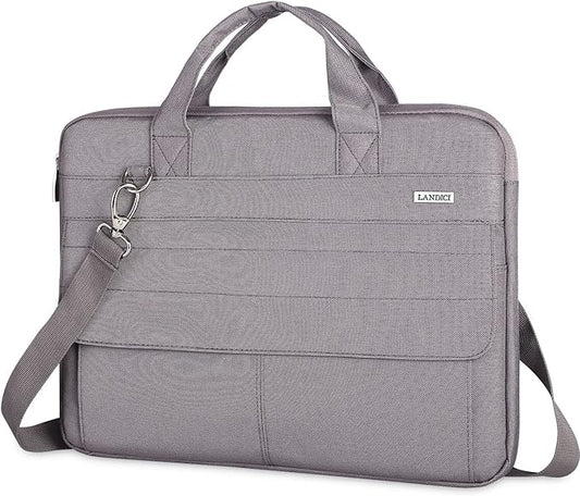 LANDICI Laptop Bag Carrying Case 15.6 Inch with Shoulder Strap, Slim Waterproof Computer Sleeve Cover Compatible with MacBook Pro 15/16, 15-16 Inch HP Acer Dell Lenovo ASUS Laptop, Khaki
