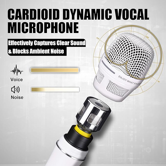 Dynamic Microphone - Premium Handheld Wired Mic with 16ft XLR to 1/4" Audio Cable - Professional Cardioid Vocal Microphone for Singing, Speaking, Karaoke & Living Stage