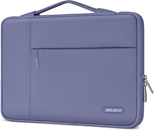MOSISO Laptop Case 13.3 inch, 13-13.3 inch Laptop Sleeve with Handle Compatible with MacBook Air/Pro 13/Pro 14 M5 M4 M3 M2 M1,HP Dell ASUS Lenovo, Polyester Multifunctional Computer Bag, Lavender Gray