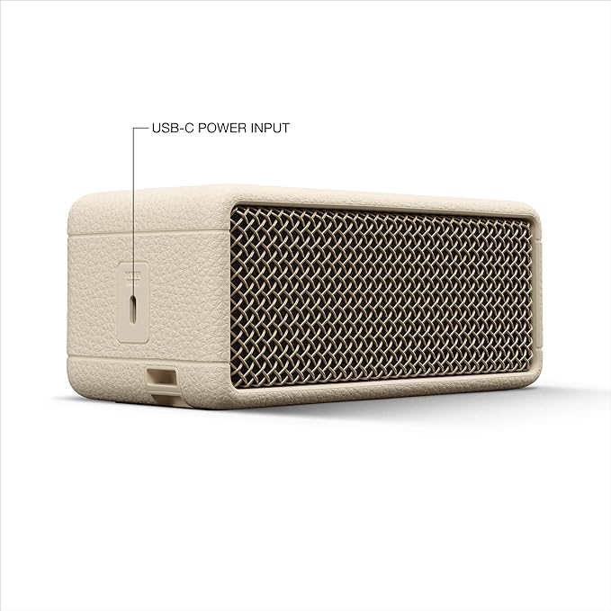 Marshall Emberton III Portable Bluetooth Speaker - Rugged Waterproof IP67 Design | Loud Stereo Sound, Deep Bass with 32+ Hr Playtime | Compact and Wireless for Travel and Outdoors - Cream