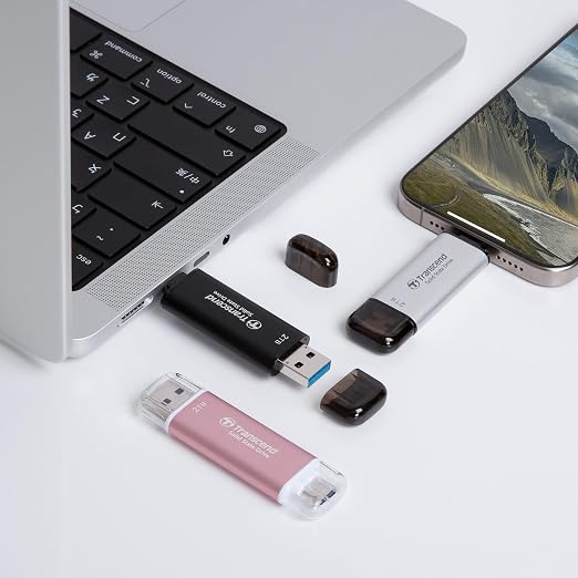 Transcend ESD310 2TB External SSD, Up to 1,050MB/s, Dual USB Drive for iPhone17,16,15, iPad&Mac/Tesla/Steam Deck/ROG Ally/MSI Claw/Android/PS5, 2-in-1 Type C &A, USB 3.2 Gen2 Portable SSD - Pink - Image 8