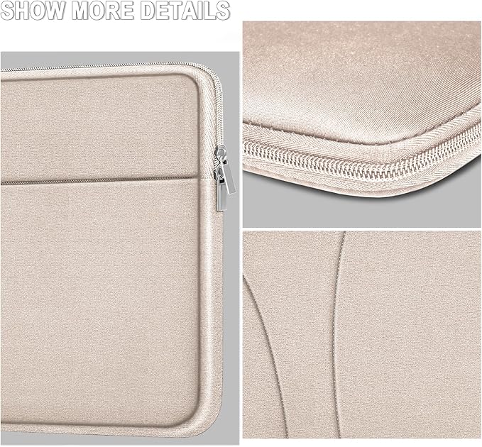 Laptop Case 14 inch, Slim Traveling Laptop Sleeve Cover with Zippered Pocket, Shockproof Protective Carrying Briefcase Computer Bag for 14" MacBook Air/Pro, HP, Dell, Lenovo, Acer, Light Pink