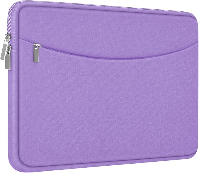14 inch Laptop Sleeve, Shockproof Protective Laptop Cover Briefcase Carrying Computer Bag with Accessory Pocket Portable Computer Sleeve for 14" MacBook, HP, Dell, Lenovo, Acer, Purple