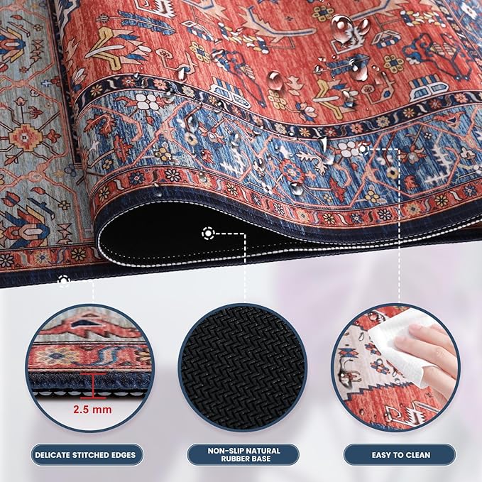 iLeadon Rug Mouse Pad,Large Computer Desk Cover Mat with Smooth Lycra Surface,Full Desk Mouse matt for Desktop,XXL Red Mousepad with Non-Slip Base,Keyboard Mats for Women Office,Home