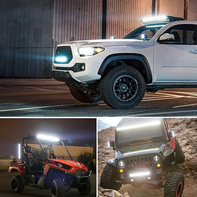 Nilight Led Light Bar 26Inch 540W Triple Row 50000LM Flood Spot Combo Off Road Driving Lights with 14AWG Heavy Duty Wiring Harness for Boat Truck Jeep UTV ATV Car, 2 Years Warranty
