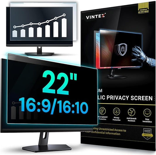 Acrylic 22 Inch Computer Privacy Filter for Widescreen Computer Monitors - 19.3" x 12.5"