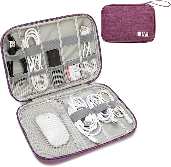 Electronics Organizer Travel Case,Travel Cable Organizer Pouch - Portable Storage Bag for Cord, Charger, Phone, Earphone, Electronic Accessories for Travel & Daily Use