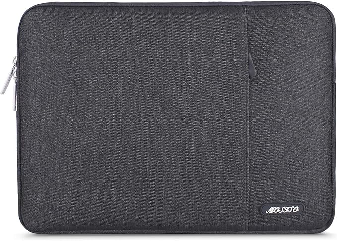 MOSISO Laptop Case 16 inch, 15-15.6 inch Laptop Sleeve Compatible with MacBook Pro 16 M5 M4 M3 M2 M1, HP Acer Dell Lenovo ASUS, Polyester Vertical Computer Sleeve Bag with Pocket, Space Gray