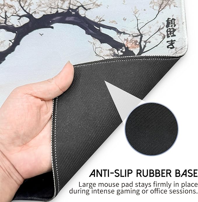 Mouse Pad Gaming Mousepad 31.5 x 11.8in Large Mouse Pad for Keyboard,Non-Slip and with Stitched Edges,Keyboard Pad Desk mat for Home Office and School