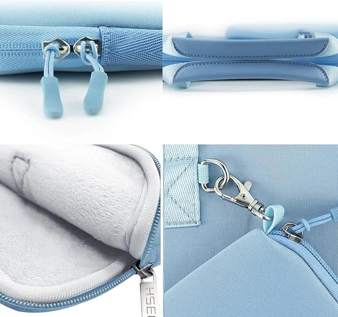 Hseok Laptop Sleeve 14.1-15 inch Case with Small Pouch, Neoprene Computer Bag Compatible with MacBook Air 15 M4 A3241 M3 A3114 M2 A2941, MacBook Pro 15 A1990 A1707, XPS 15 & More 14-15 PC,S02B01