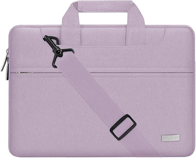 Hseok Laptop Shoulder Bag 15 15.6 16 Inch Briefcase,Compatible MacBook Pro/Neo 16",MacBook Air/Pro 15,XPS 15/16 and most 15.6-16 and Most 15-16 Notebooks,Spill-Resistant Handbag,Purple
