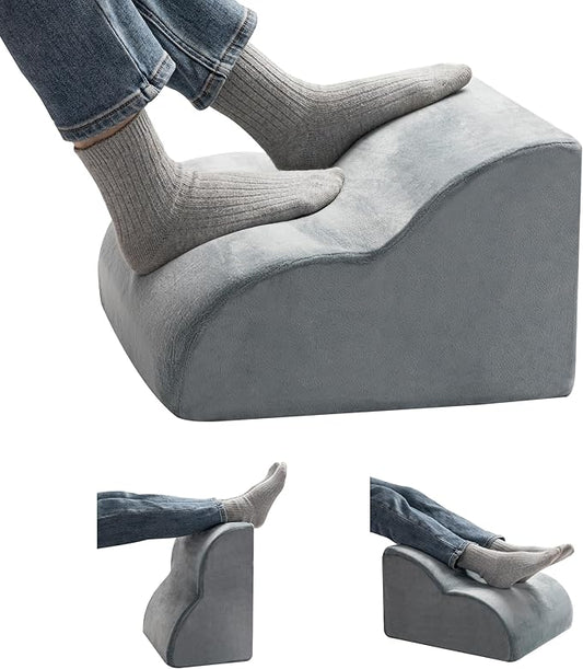 Ganondorf Ergonomic Foot Rest for Under Desk at Work Multi-Purpose Foot Stool Leg Elevation Pillow Back Support Cushion & Lap Desk Support, High-Density Foam with Washable Cover