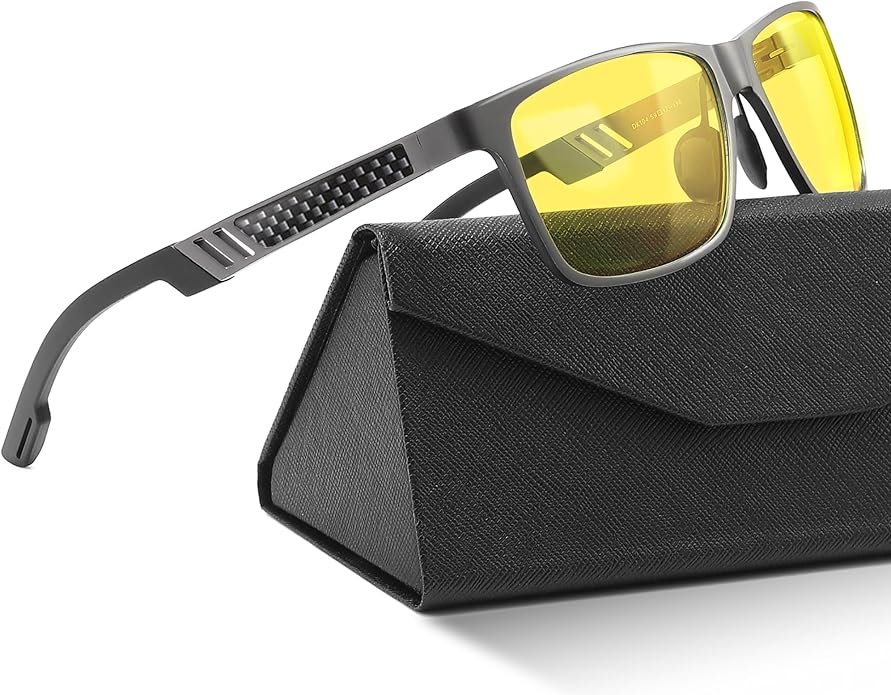 IBOANN Blue Light Glasses for Men - Lightweight Al-Mg Metal, Gaming Computer Blocking Glasses, Eye Protection Anti Eyestrain