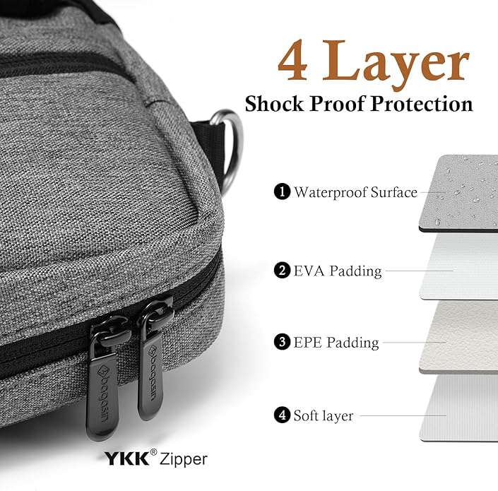 bagasin 15 15.6 16 17 17.3 inch Laptop Computer PC Shoulder Bag Carrying Case, Water-Repellent Briefcase