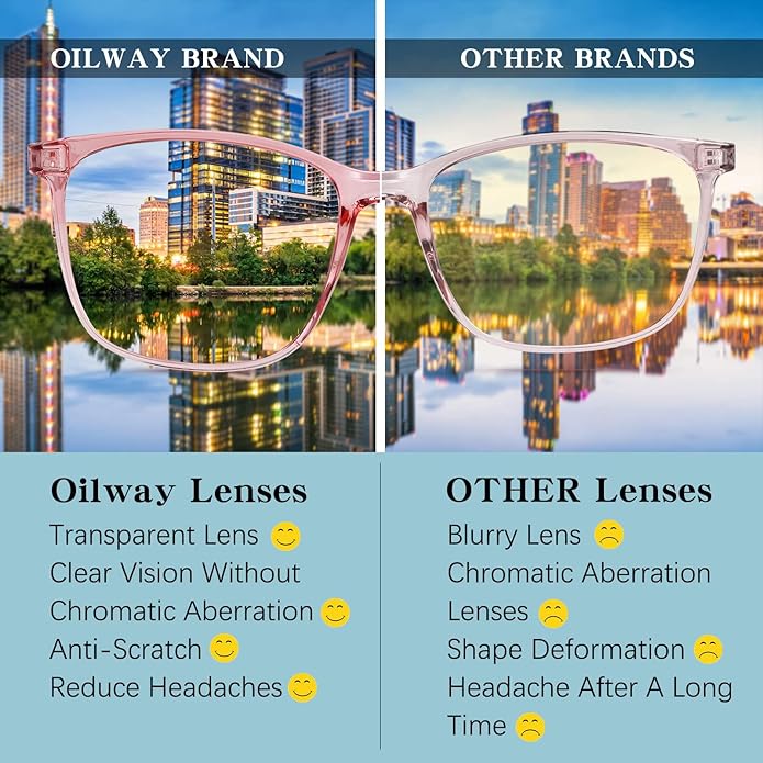 Oilway Blue-Light Blocking Glasses for Women Men - 3Pack Computer Reading/Gaming/TV/Phones Glasses Anti Eyestrain