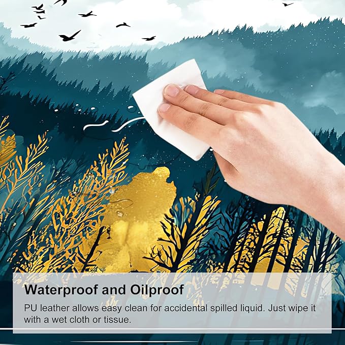 Mouse Pad, Large Anti-Slip with Stitched Edges Desk Mat Desktop Laptop Computer Desk Keyboard Mat,Table Protector Blotter Mat (Lake, 31.5" x 11.8")