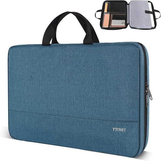 Ytonet 14 Inch Laptop Sleeve, TSA Laptop Case with Handle, Water Resistant Protective Computer Carrying Case, Compatible with MacBook HP Dell Lenovo Asus Notebooks, Gift for Men Women, Deep Teal