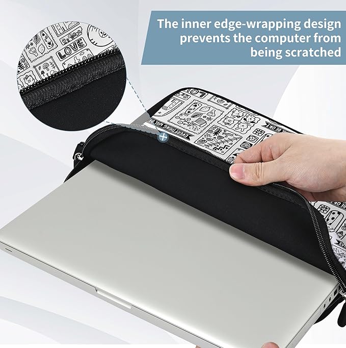 RICHEN Messenger Bag Carrying Case Sleeve with Handle Accessory Pocket Fits Laptops/Notebook/ebooks/Kids tablet/ipad (11-13.3 inch, Animal Cartoon)