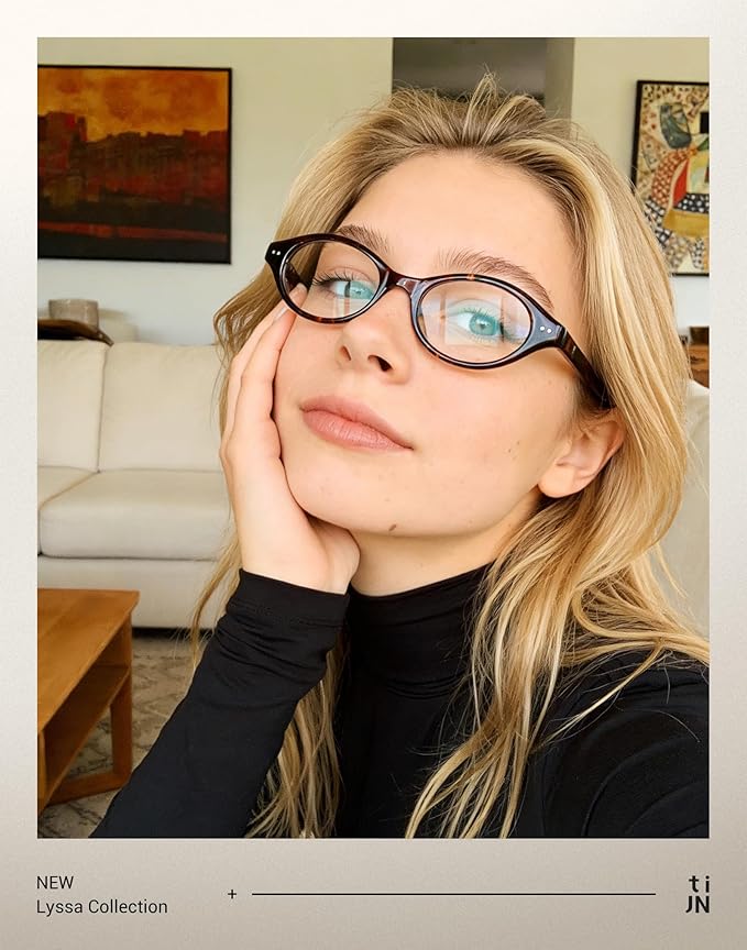TIJN Blue Light Blocking Glasses Women Men Retro Cat Eye Square Oval Anti Glare Screen Computer Gaming Daily Eyeglasses TR90