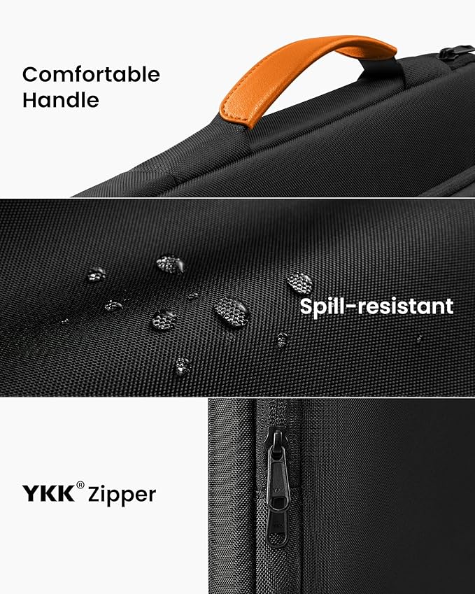 tomtoc 360 Protective Laptop Carrying Case Compatible with 14-inch MacBook Pro M5 Pro/Max (2026) A3426 A3427, M4/M3/M2/M1 Pro/Max, 12.9-13 Inch iPad Pro/Air, Water-Resistant Accessory Sleeve Bag