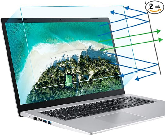 F FORITO 2-Pack 17.3 inch 16:9 Anti Blue Light Matte Laptop Screen Protector, Compatible with 17.3” HP/Lenovo/Acer/ASUS/MSI Laptop, Anti Glare Anti Scratch