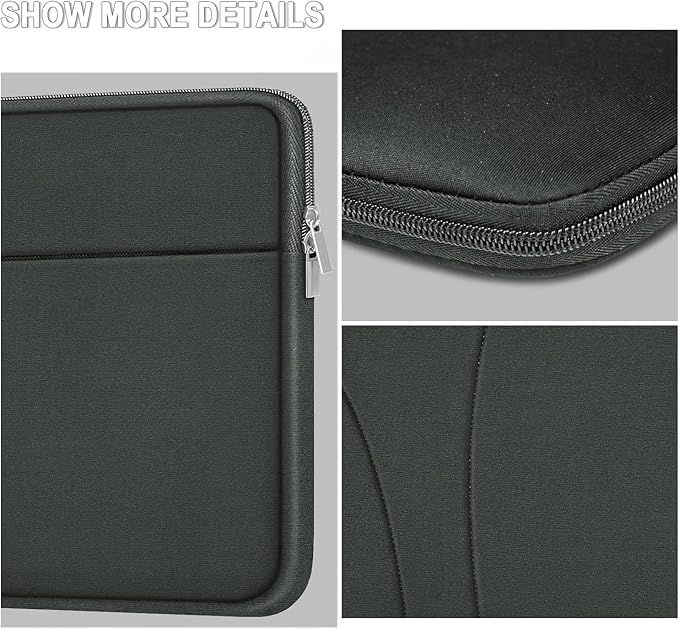 14 inch Laptop Case, Traveling Laptop Sleeve with Zippered Pocket, Shockproof Protective Carrying Briefcase Computer Bag for 14" MacBook Air/Pro, HP, Dell, Lenovo, Acer, Grey