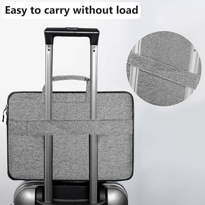 Hseok Laptop Shoulder Bag 13 13.3 14 Inch Case Compatible with MacBook Pro/Neo 14" M5/M4/M3/M2/M1,Mac Air/pro/Neo 13" and Most 13 13.3 14 Notebooks,Spill-Resistant Briefcase,Dark Gray & Black