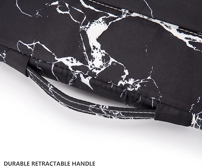 Kinmac 360° Protective Laptop Sleeve Case Bag Cover with Handle for MacBook Pro 16 inch,16 inch HP,Lenovo,Dell,ASUS,Acer Ultrabook and Business Laptop (Black Marble)