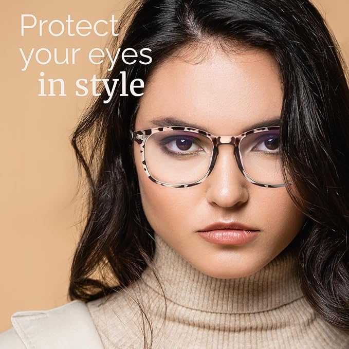 MIGSIR Blue Light Blocking Glasses for Computer Gaming, Fashion Fake Helps Reduce Screen Fatigue Eyeglasses for Women Men