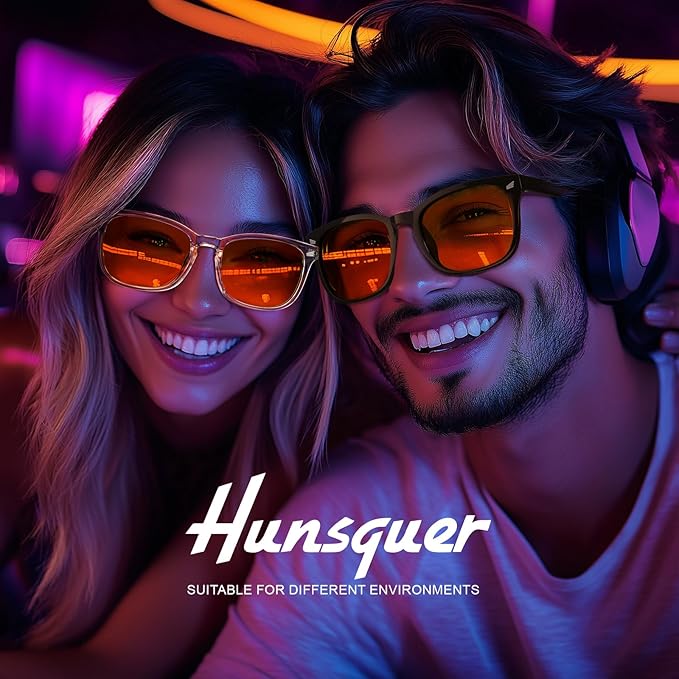 hunsquer Blue Light Glasses for Woman/Men Computer Blue Light Glasses