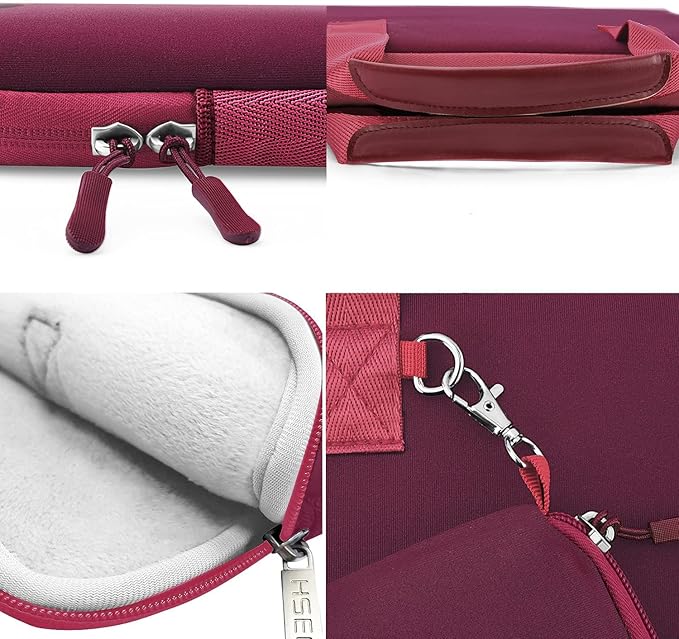 Hseok Laptop Sleeve 13.3-14 inch Case with Small Pouch, Neoprene Computer Bag Compatible with MacBook Neo/Pro 14 M5/M4/M3/M2/M1, Mac Air/Pro 13.3, XPS 14 and Most 13-14 inch Notebooks,R02D01