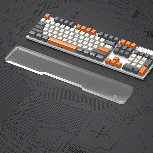 SELORSS Acrylic Keyboard Wrist Rest - Full Size 100% Keyboard- Mechanical Keyboards Ergonomic Palm Rest for Computer Keyboard,Anti-Slip Base,Wrist Pad for Laptop,Office & Home-Easy Typing