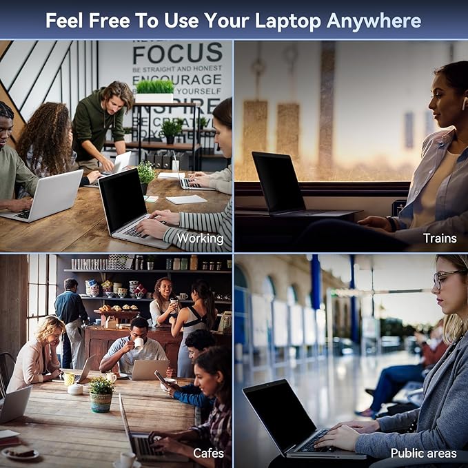 Magnetic Privacy Screen Protector Compatible with MacBook Pro 13 Inch(2016-2022, M1, M2)/MacBook Air 13 in (2018-2021, M1), Removable Anti Spy Blue Light Glare Shield Laptop Privacy Filter